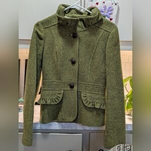 J. Crew Olive Wool Blazer